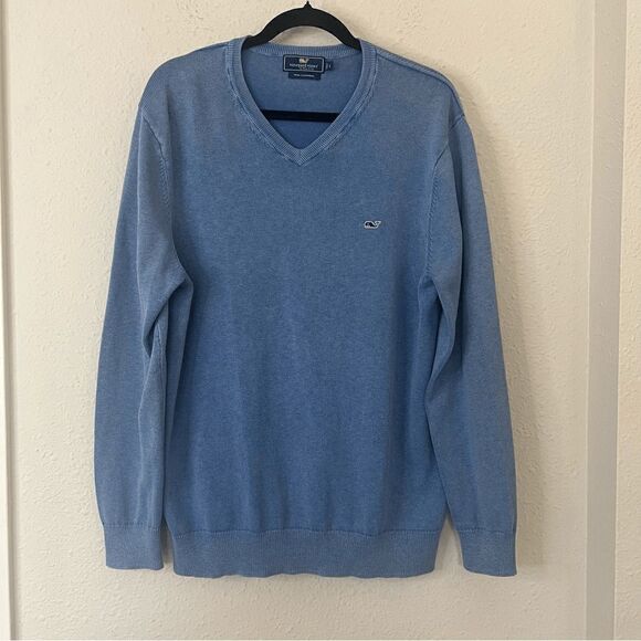 Vineyard Vines Cashmere Blend V-neck Sweater Size Large - Picture 3 of 7